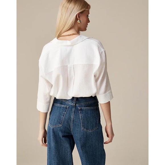 J. Crew Popover tunic shirt in airy gauze  - Picture 7 of 7